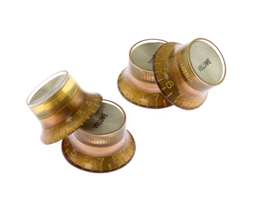 Vintage Reflector Knobs Gold with Gold Top