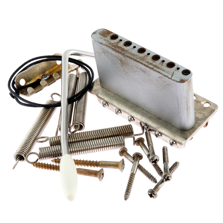 Callaham Vintage Strat Bridge Kit EX Aged Finish Charles Guitars