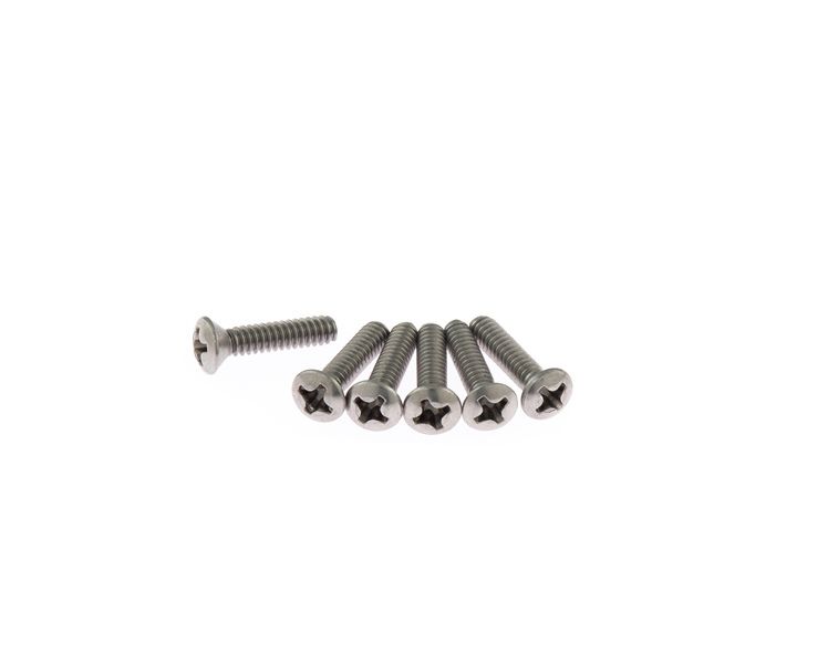 Strat 60's Countersunk Pickup Mounting Screws in Natural Stainless Steel