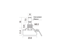"CGS" Charles Guitars 250K SupraPot - Solid Shaft