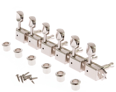 Gotoh 6 In Line Vintage Style Tuners Nickel Right or Left