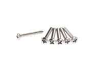 Strat/Tele Strap Button Fixed Bridge Screws in Natural Stainless Steel