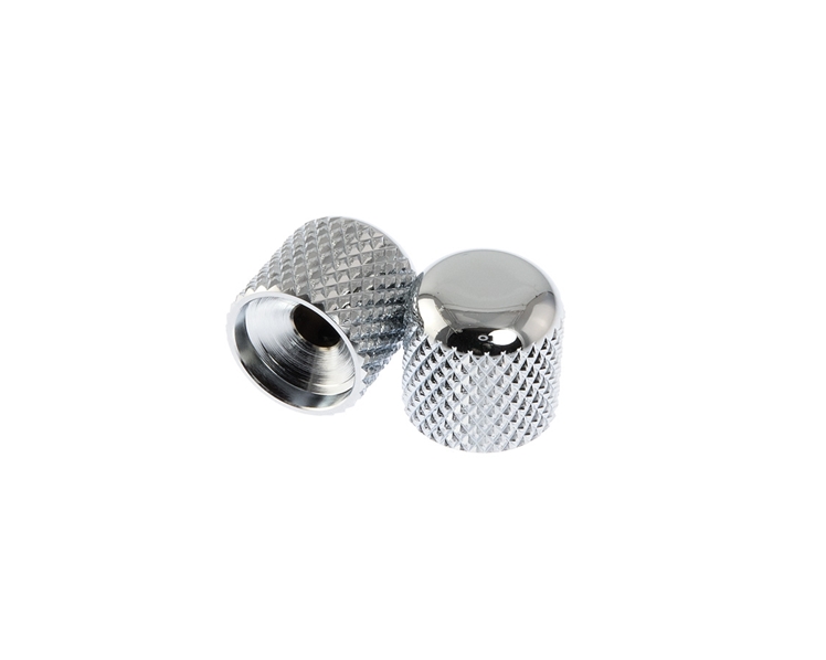 Gotoh Tele P/J Bass Domed Knobs Set in Chrome