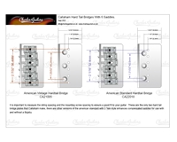 Callaham American Standard Hard Tail Bridge - CG Narrow Saddles