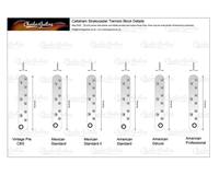 Callaham Mexican Standard Bridge Kit (2/16 Mount and String Spacing) DE SHINED