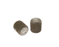 Callaham Late 50's Flat Top Heavy Knurl Knobs (Pair) Aged