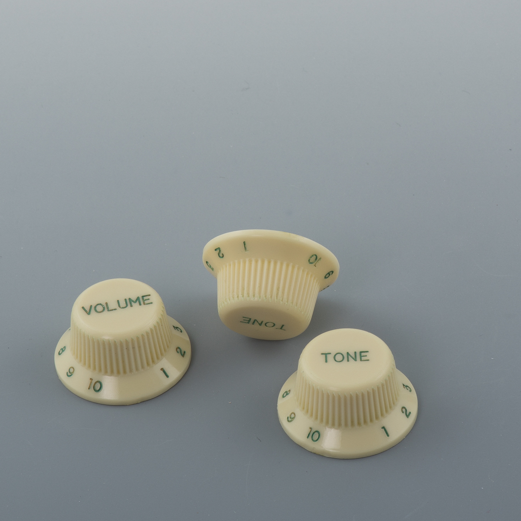 Vintage Relic Vintage Small Numbers Green Knob Set Charles Guitars