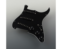 Pre-Wired Black White Black Pickguard