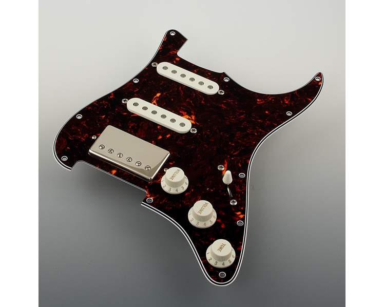 Pre-Wired HSS Brown Tortoise Pickguard 