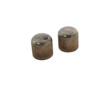 Tele P/J Bass AGED NICKEL domed Barrel Knobs Set 