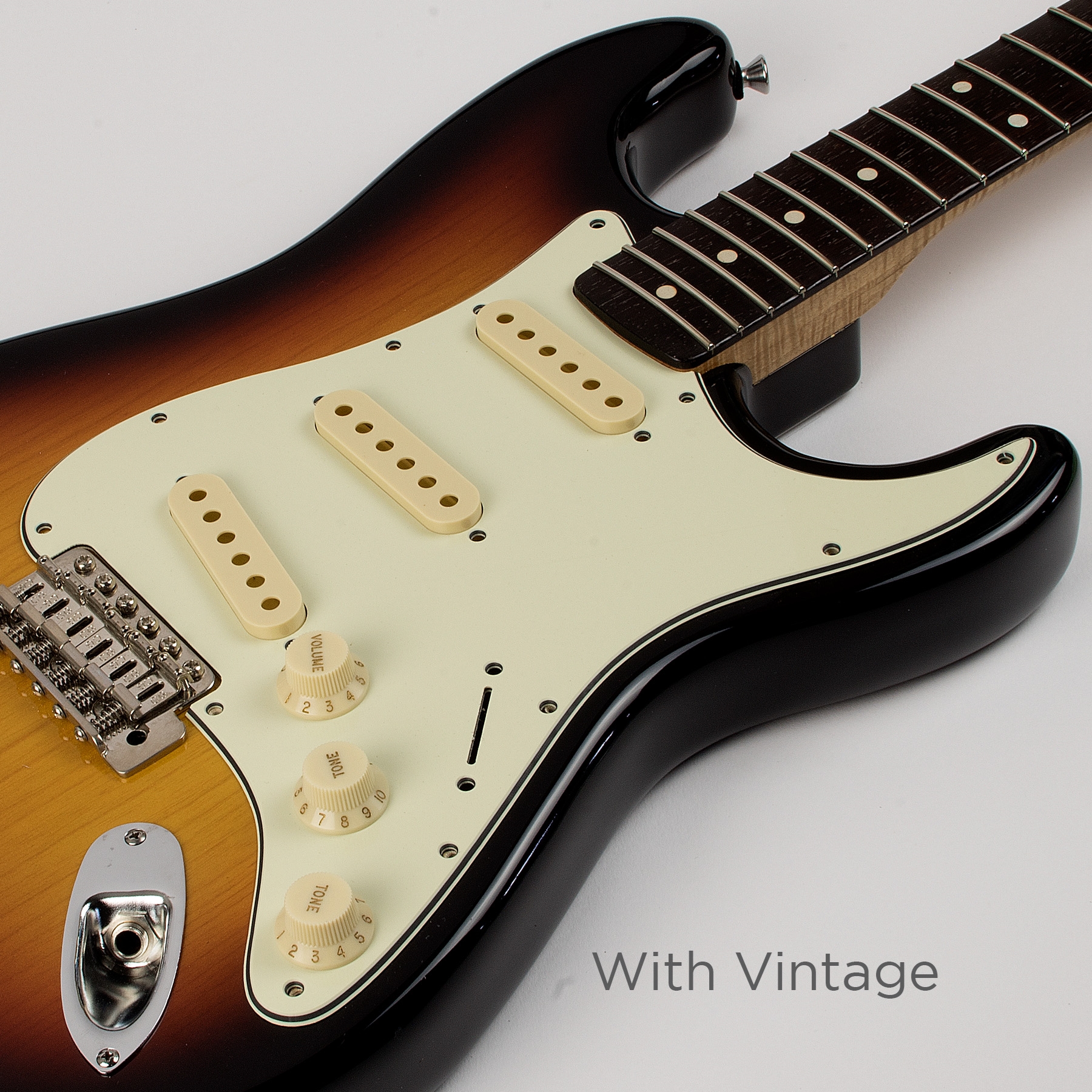Sunburst strat with mint green pickguard sale