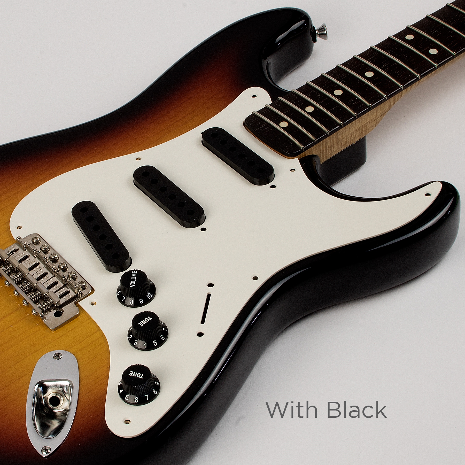 S Type 50's 1 Ply Vintage White Pickguard 8 Hole Charles Guitars