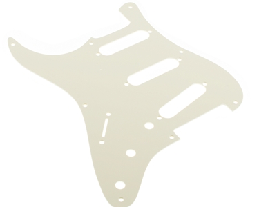 S Type 50's 1 Ply Vintage White Pickguard 8 Hole LEFTY