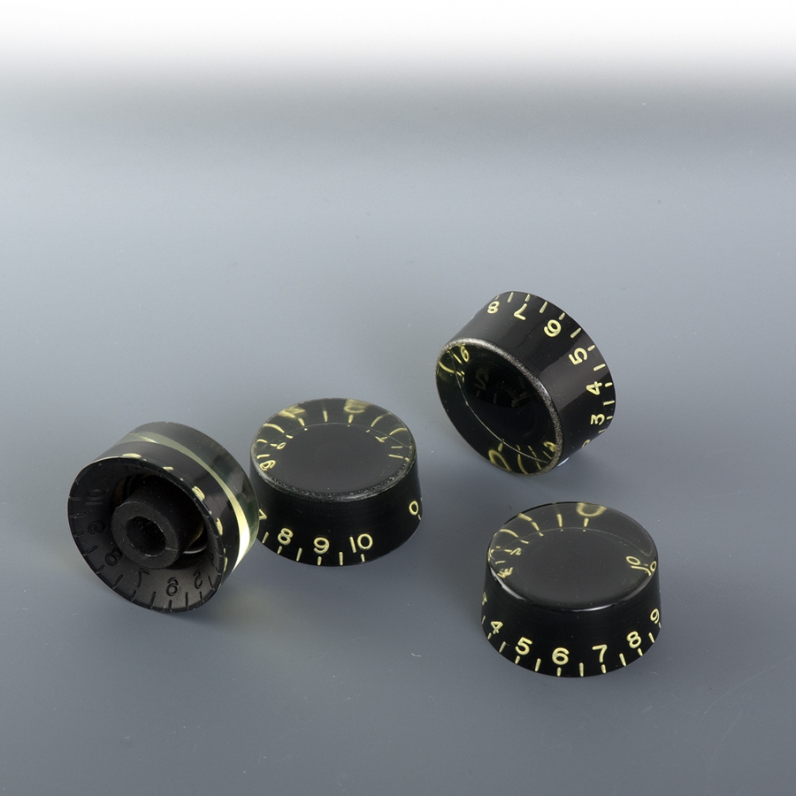 Vintage Relic Black Speed Knobs (Set of 4 or 2) Charles Guitars
