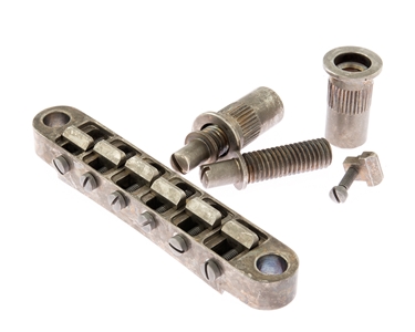 ABM 2506C Bell Brass Big Stud Epiphone Stone Aged Nickel Bridge Kit