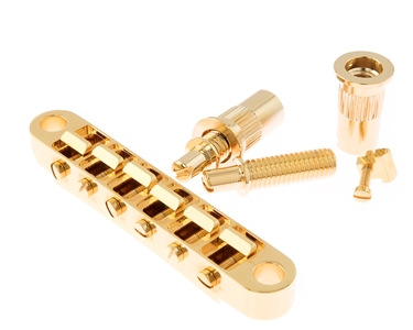 ABM 2506C Bell Brass Big Stud Epiphone Gold Bridge Kit