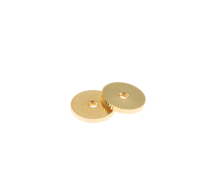 ABR-1 Thumbwheel Brass Fine Knurl Gold