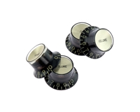 Vintage Reflector Knobs Black with Gold Top