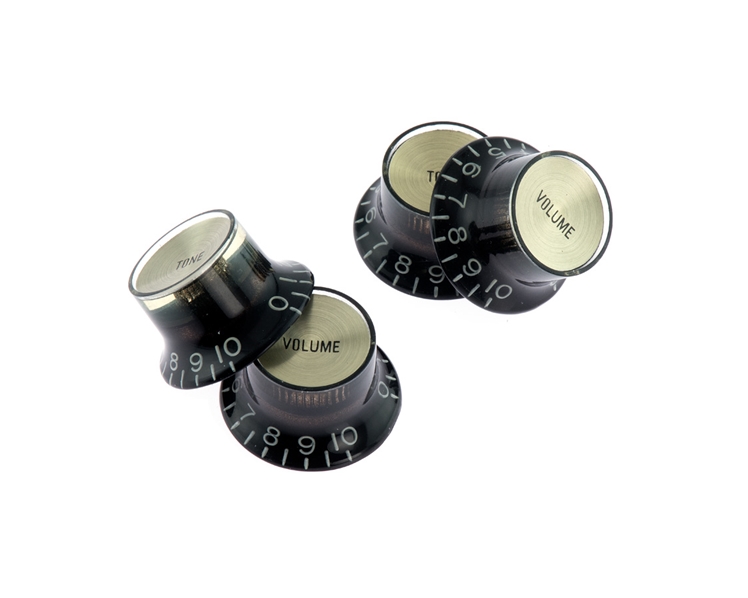 Reflector Knobs Black with Gold Top