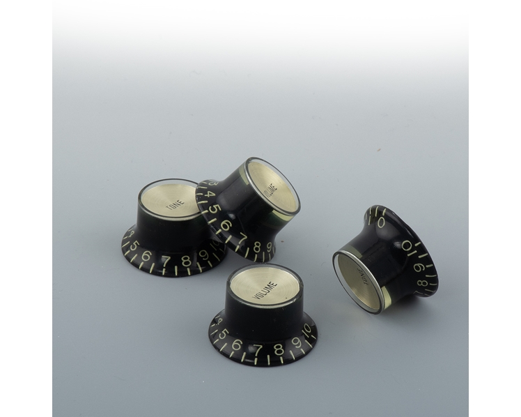CAB Reflector Knob Black with Gold Top
