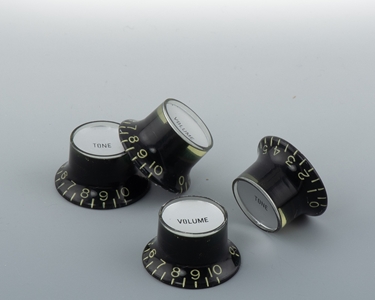 CAB Reflector Knob Black with Silver Top