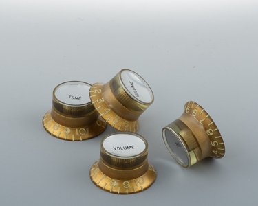 CAB Reflector Knob Gold with Silver Top