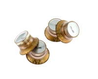 Vintage Reflector Knobs Gold with Silver Top