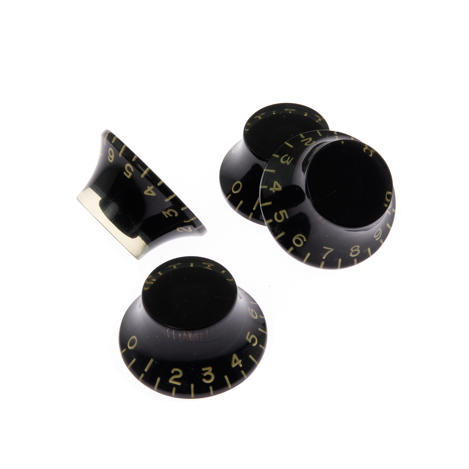 Vintage Top Hat Knobs in Black Charles Guitars