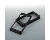Humbucker Mounting Rings Black Flat or Curved