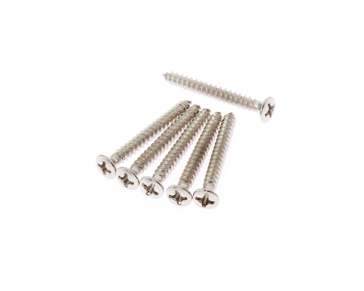 Strat/Tele Strap Button Screws in Nickel Plate Long