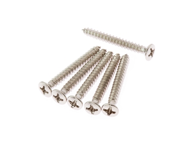 Strat/Tele Strap Button Screws in Nickel Plate Long