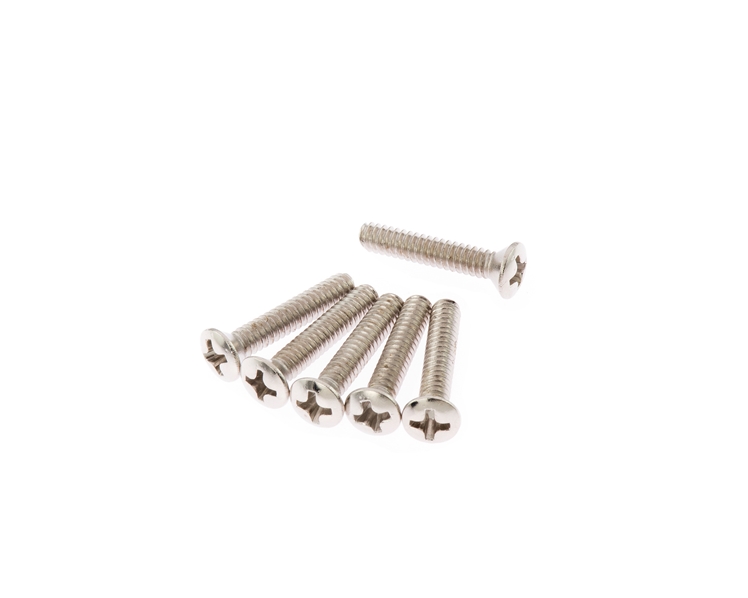 Strat 60's Countersunk Pickup Mounting Screws in Nickel Plate Long