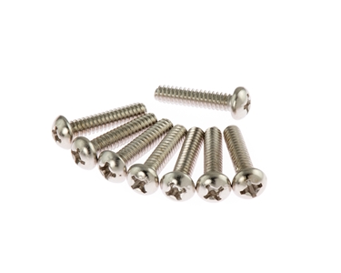 Round Head Pickup Mounting Screws in Nickel Plate