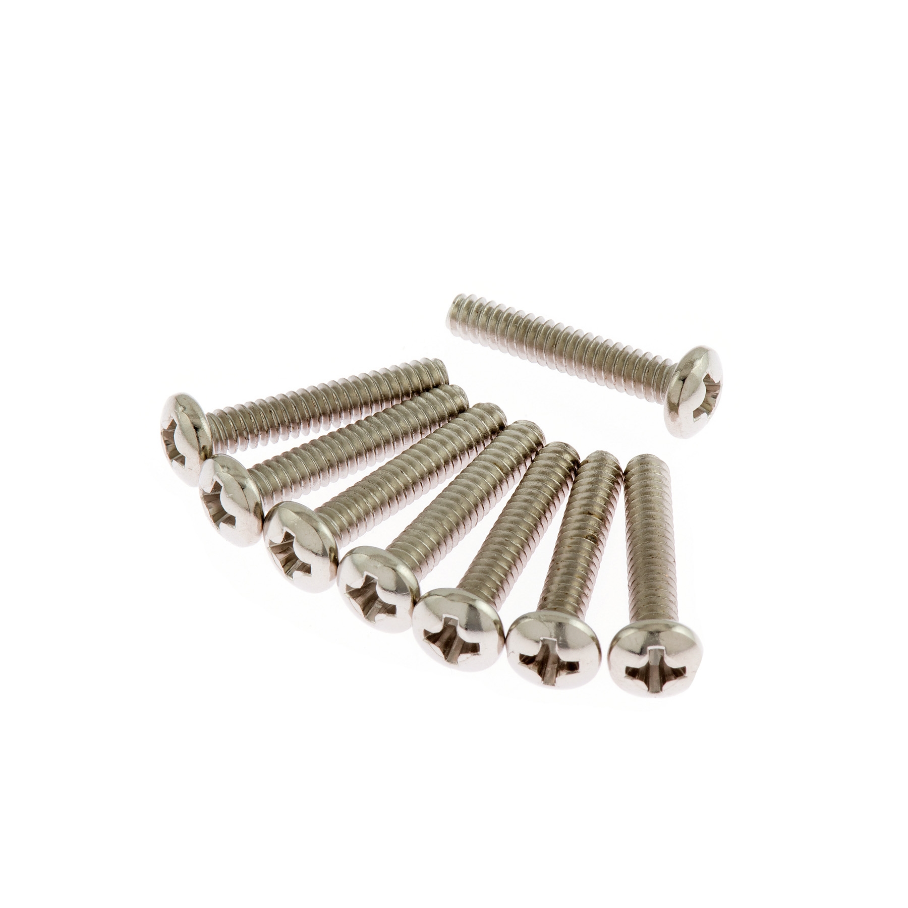Rounded Head Pickup Mounting Screws in Nickel Plate Long Charles Guitars