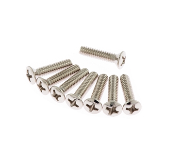 Strat 60's Countersunk Pickup Mounting Screws in Nickel Plate