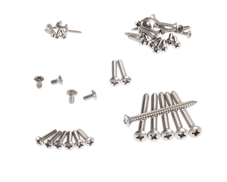 Screw Set for  Strat in Natural Stainless Steel