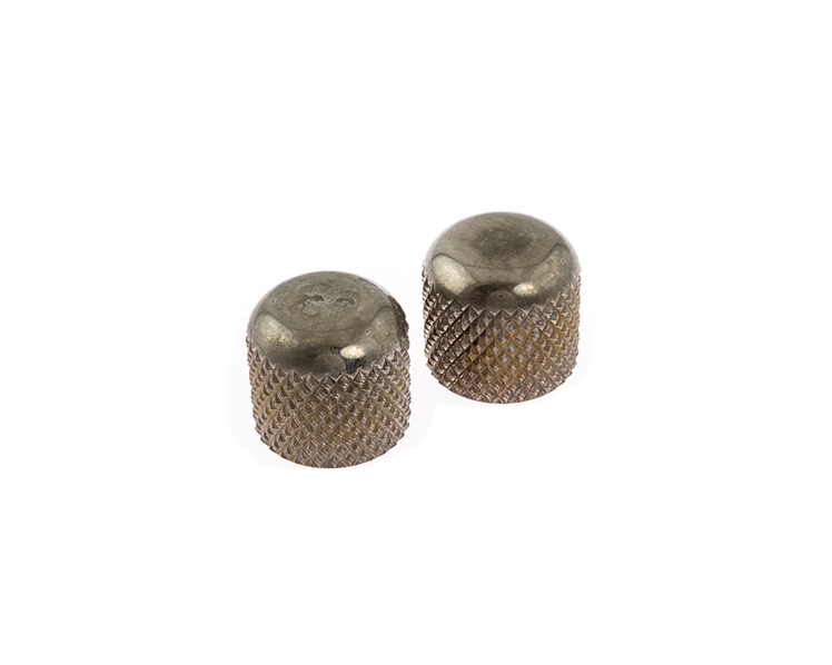 Tele P/J Bass AGED NICKEL domed Barrel Knobs Set Charles Guitars