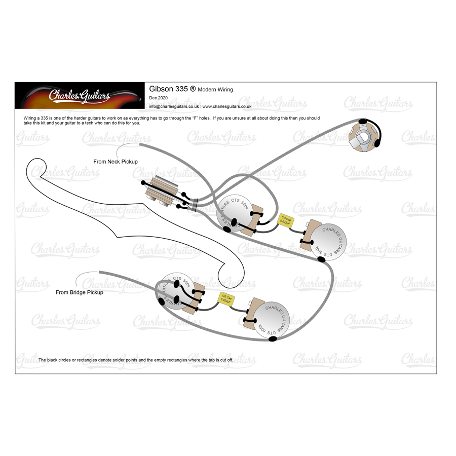 Gibson 335 2 Conductor Modern Wiring