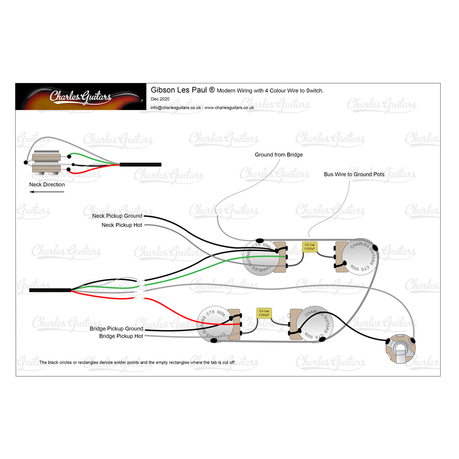 Gibson LP 4 Conductor Modern Wiring :: Gibson LP 4 Conductor Modern ...