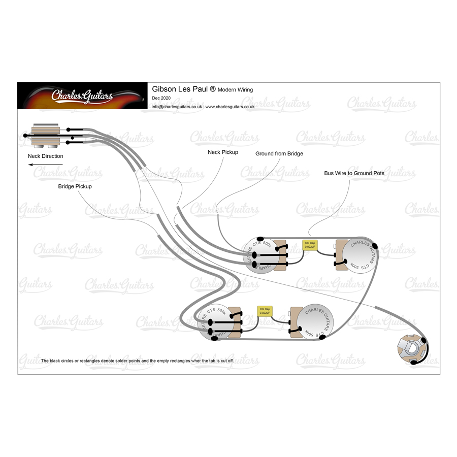 Gibson LP Braided 2 conductor Modern Wiring