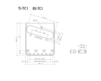 Gotoh Tele Bridge Nickel with Cut Away "In Tune" Brass Saddles BS-TC1SN