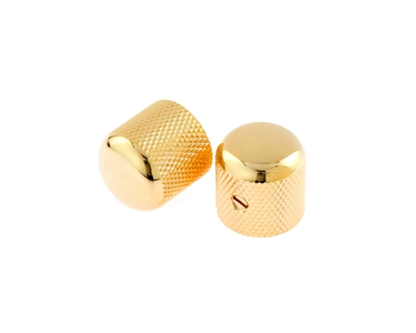 Tele P/J Bass Domed Knobs Set in Gold