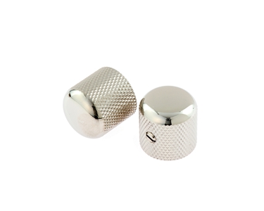 Tele P/J Bass Domed Knobs Set in Nickel