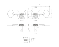 Gotoh Bass Tuners FB30-4 Nickel