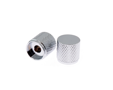 Tele P/J Bass Flat Barrel Knobs Set Chrome