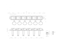 Kluson 6 In Line Set Of Tuners Double Line