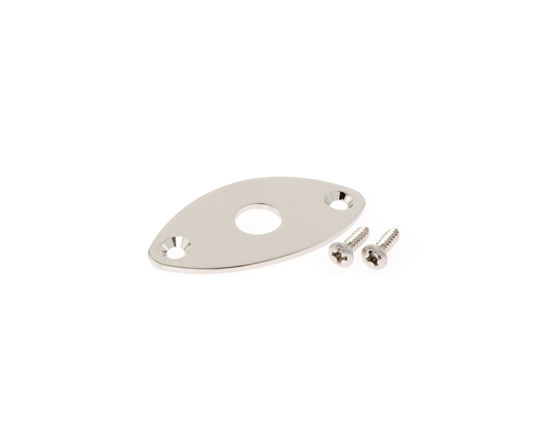 Gotoh Football Jack Plate Rounded Corners Nickel