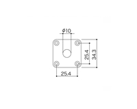 Gotoh Square Jack Plate Rounded Corners Gold