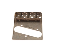 De-Shined Gotoh Tele Bridge Nickel with Cut Away "In Tune" Brass Saddles BS-TC1SN