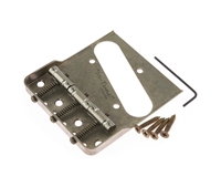 De-Shined Gotoh Tele Bridge Nickel with Cut Away "In Tune" Titanium Saddles TI-TC1SN
